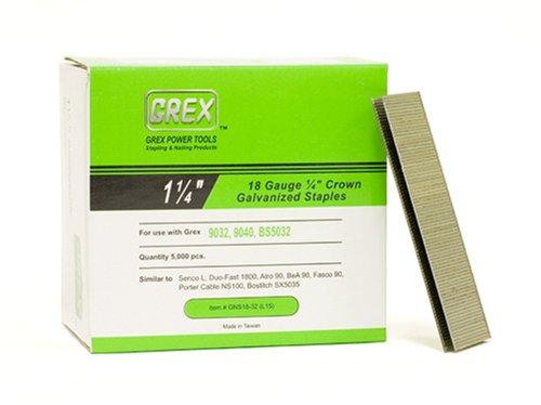 GREX 18 Gauge Galvanized Brad Nails 1-9/16 Inch 5000 Count GREX
