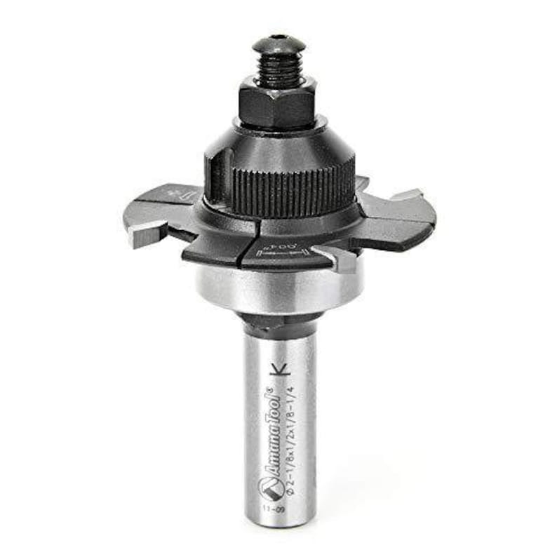 Amana Tool 55500 Adjustable E-Z Dial Slot Cutter Carbide Tipped Router Bit 12-Inch Shank