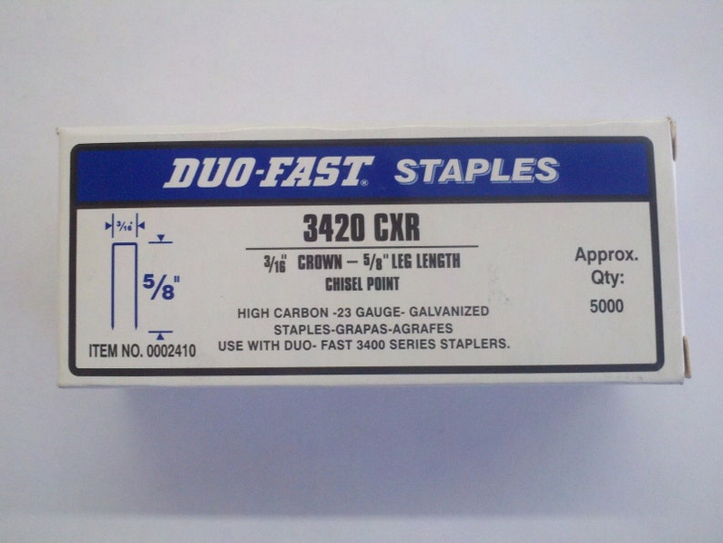 Duo Fast 3420CXR 316 Crown X 58 Staples