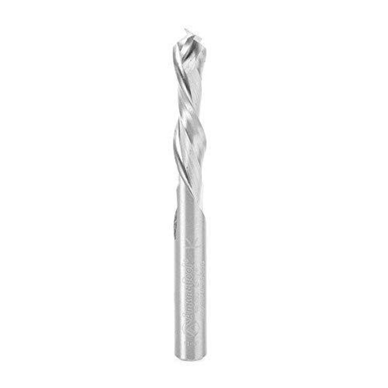 Amana Tool 46350 Cnc Sc Mortise Compression Spiral 14 D X 1 Ch X 14 Shk X 2-12 Inch Long 2 Flute Router Bit