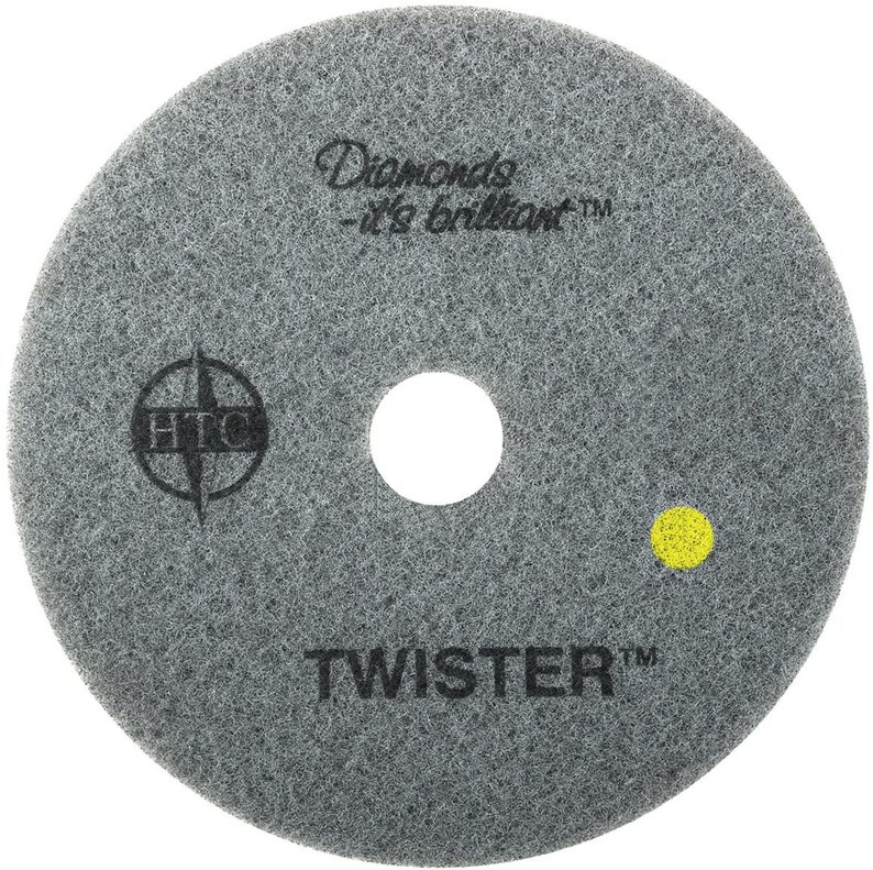 Americo Manufacturing 435416 Twister Yellow 1500 Grit Floor Pad for shops Step 2 Initial Polishing (2 Pack), 16