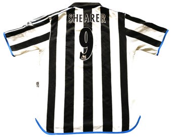 Koszulka domowa Adidas Newcastle Vintage 1999-00 SHEARER 9 z autografem (dobra) dla dorosłych XXL