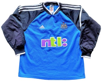 vintage Maillot de gardien de but Adidas Newcastle 2000-01 Grand garçon 152
