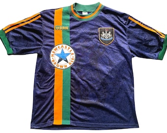 Vintage Newcastle Away Shirt 1997 -98 Adidas Batty 4 (good) Original Adults Large