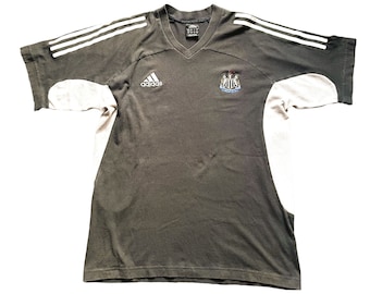 Vintage Newcastle Adidas T Shirt (good) Adults Small 36/38