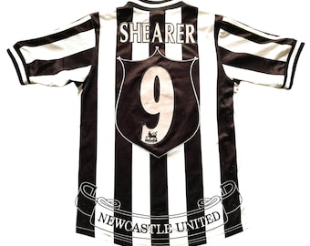 Vintage Adidas Newcastle Home Shirt 1997 -99 Shearer 9 (good) Adults XS / Youths 164