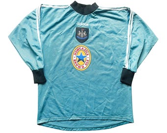 Camisa de goleiro vintage Adidas Newcastle 1996-97 (em muito bom estado) Tamanho adulto XL