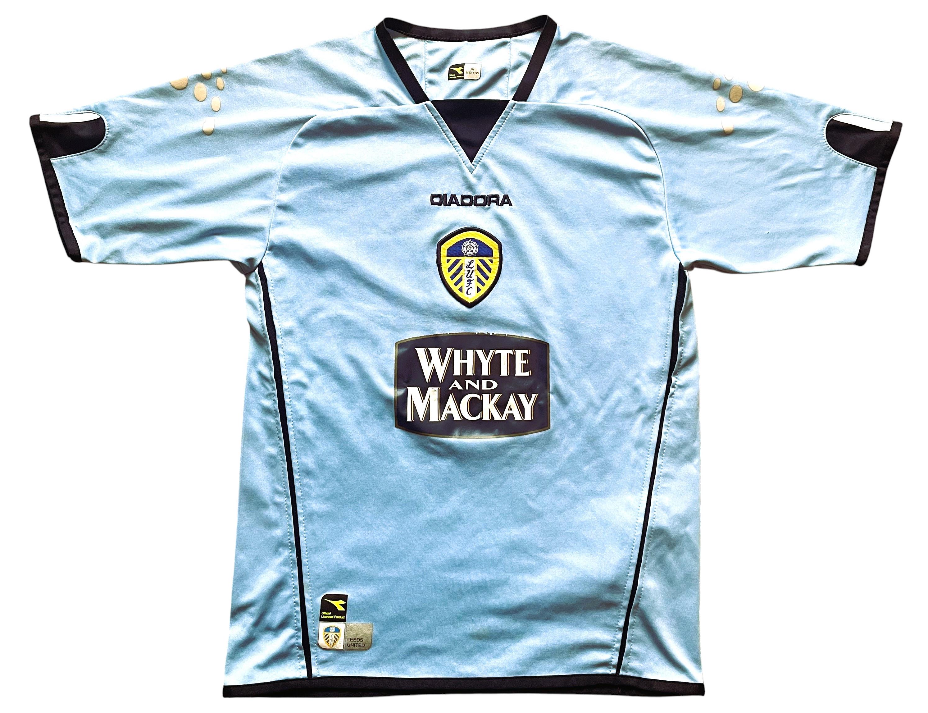 Vintage Leeds Away Kit 2004-05 (gut) Kinder 9-10 Jahre , Diadora, ohne Socken