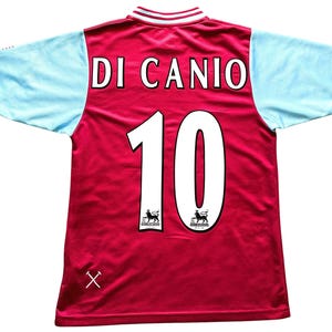 West Ham Di Canio Jersey 2001-03: Adult XS, Very Good Condition