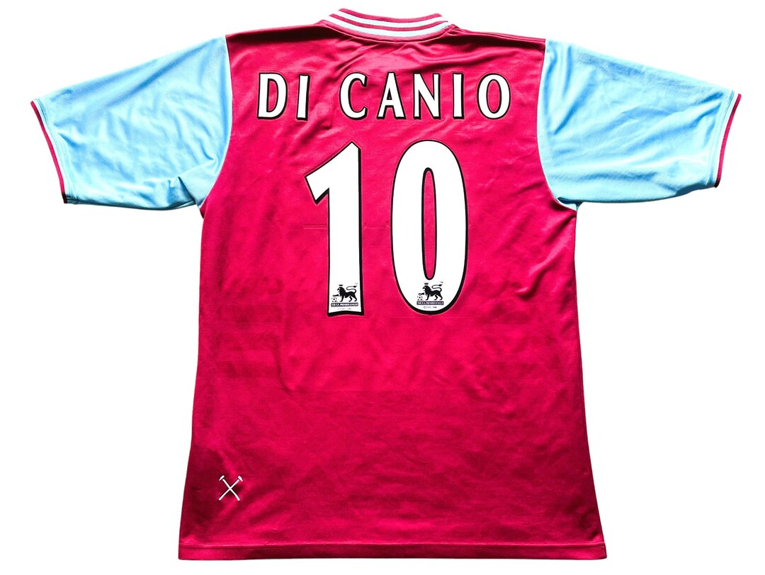 FILA West Ham United DI CANIO 10 シャツ 1999-01 West Ham Home Shirt Di Canio #10 - 9/10 - (M)