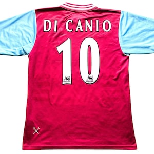 West Ham Home Shirt 2001 -03 Di Canio 10 Fila (very good) Adults Large