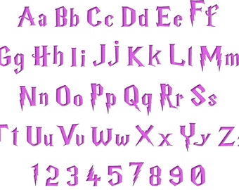 Wizard Machine Embroidery Font Monogram Alphabet, BX Ready Font, Multiple Formats Including Dst Exp Hus Jef Pes Sew Vip Vp3 XXX