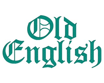 Old English Machine Embroidery Font Monogram Alphabet, Gothic Embroidery Font, Medieval Embroidery, Baseball Embroidery Font - 3 Sizes