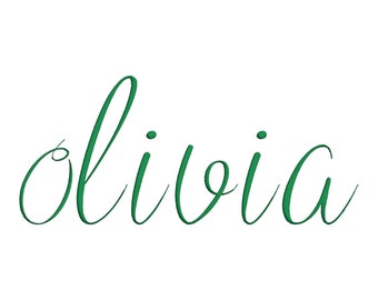 Olivia Machine Embroidery Alphabet Fonts, Instant Download, Bx Embroidery Format, Pes Format, Jef Format, Hus Format, and More
