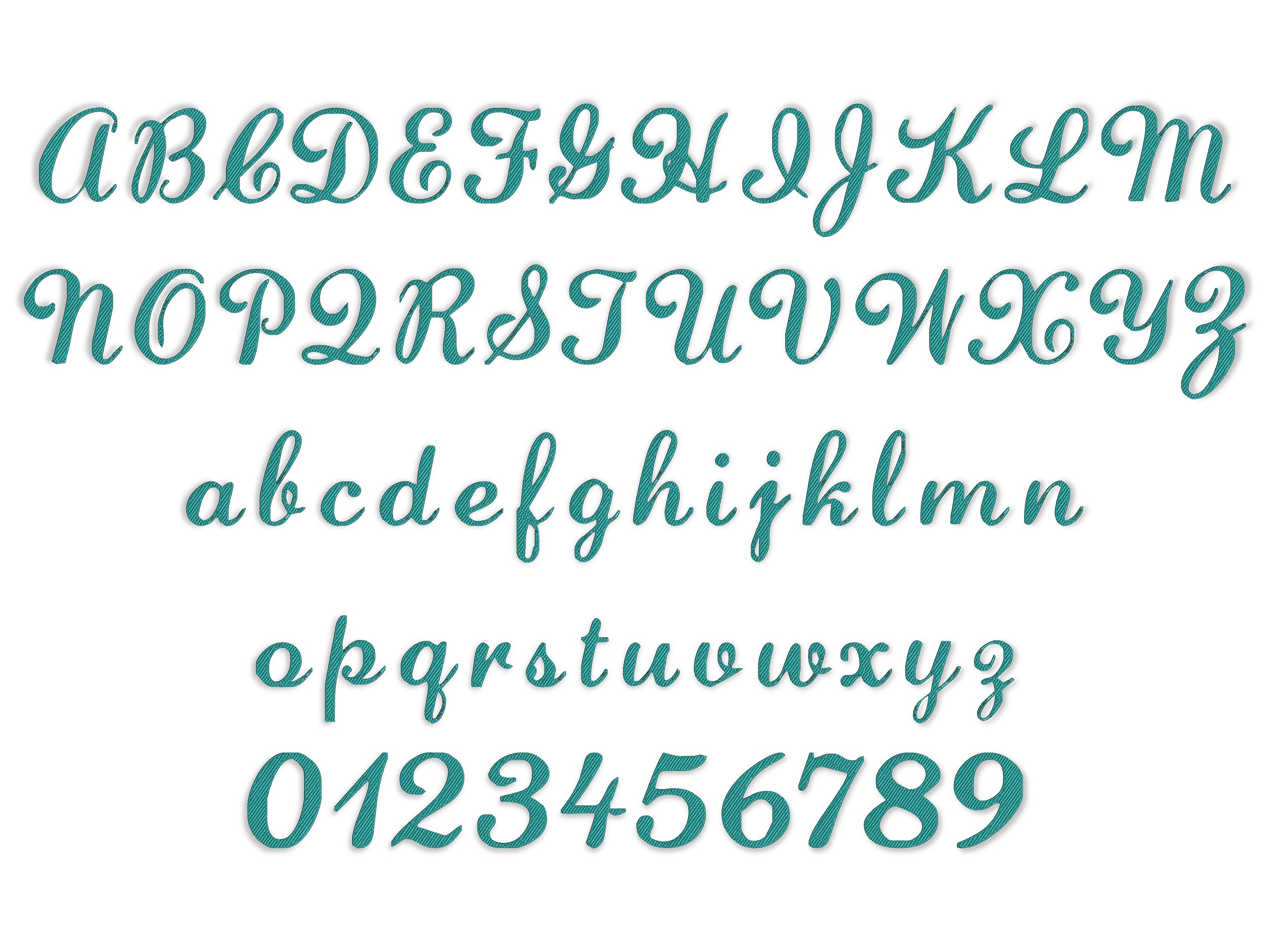 Machine Embroidery Script Script Machine Embroidery Font Alphabet, Elegant Embroidery Font, BX ...