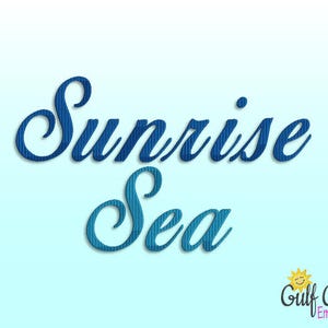 Sunrise Sea Machine Embroidery Font Alphabet, Script Machine Embroidery Bx Font, Fancy Cursive Embroidery Font, Wedding Embroidery Font
