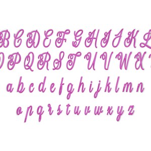 Embroidery Machine Font Alphabet - Lucy Machine Embroidery, 3 Sizes ...
