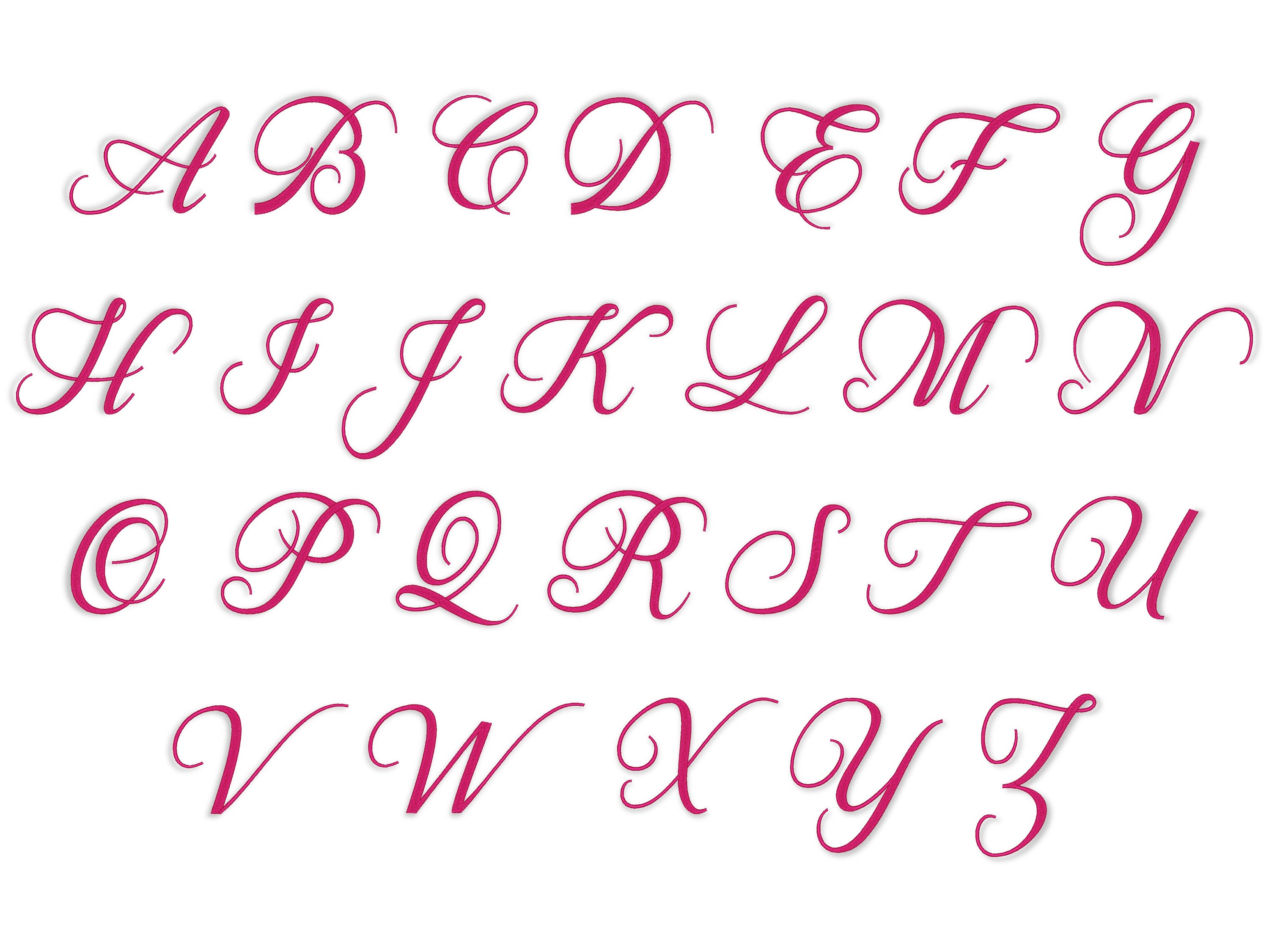 Emma Fancy Script Machine Embroidery Font Monogram Alphabet Set, Bx ...