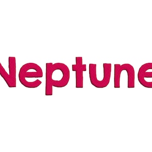 Neptune Machine Embroidery Font Monogram Alphabet, Bold Embroidery Font, Digital Embroidery Font Download, Bx Format Included, 3 Sizes