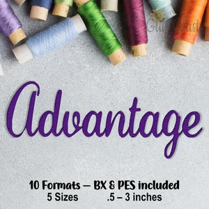 Script Machine Embroidery Font Alphabet, Elegant Embroidery Font, BX Script Embroidery Font, Multiple Formats Included!! - 5 Sizes