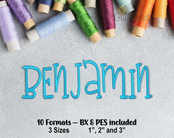 Benjamin Machine Embroidery Font Monogram Alphabet, Benjamin Embroidery Font, Kids Embroidery BX Font, Kids Embroidery PES Font