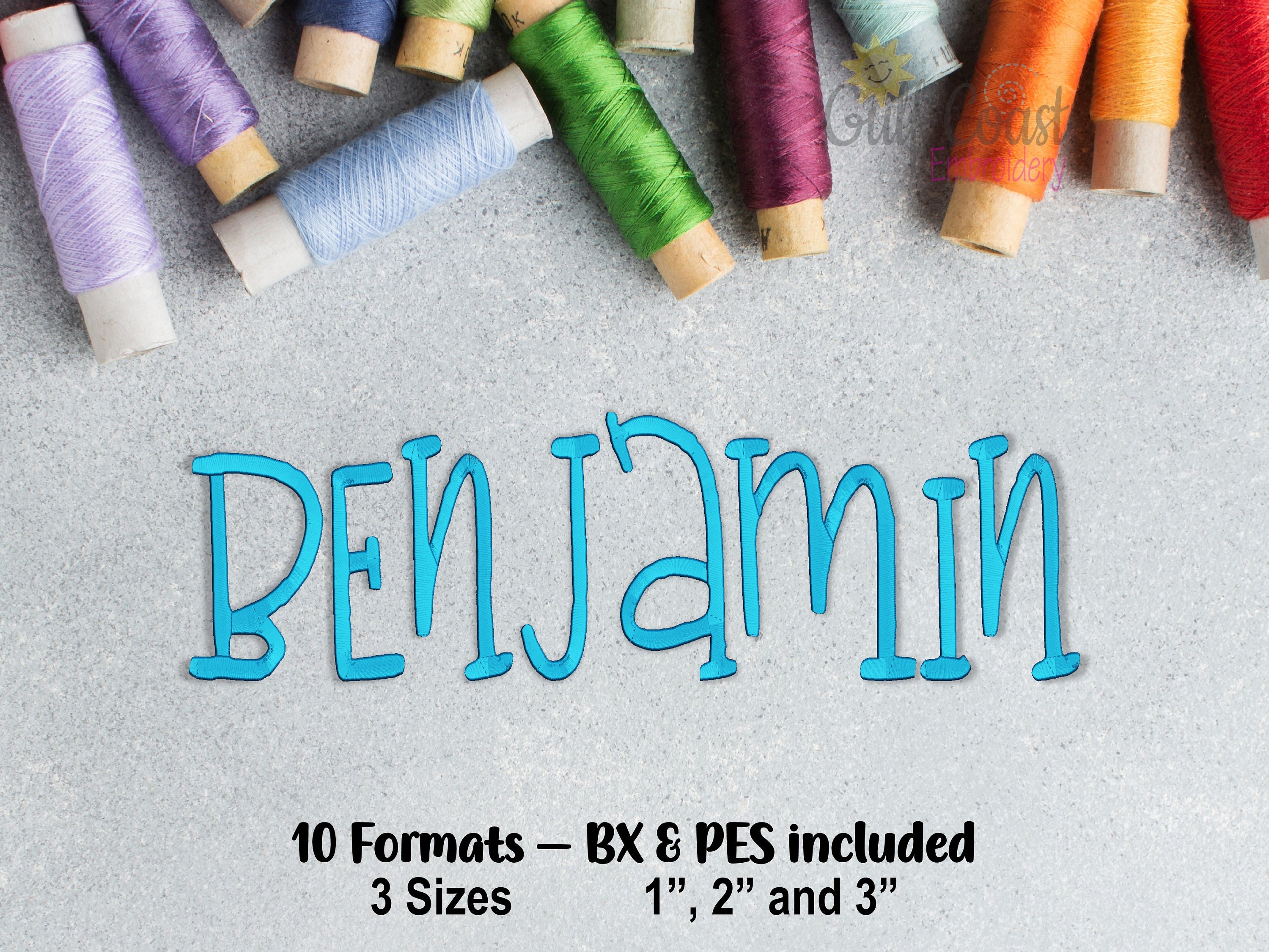 Alphabet monogramme de polices de broderie Machine Benjamin, polices de broderie Benjamin, polices BX de broderie enfants, polices PES de broderie enfants