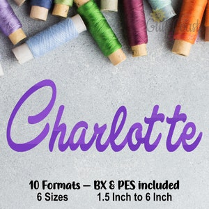 Cursive Machine Embroidery Font Alphabet, Script Machine Embroidery Font, Sports Embroidery Font, BX Format Included!! - 6 Sizes