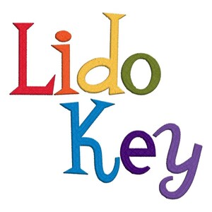 BX Embroidery Machine Font Download, Lido Key Machine Embroidery Font Monogram Alphabet, 10 Embroidery Formats - 3 Sizes