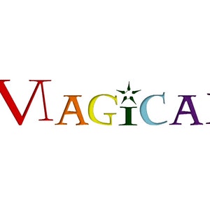 Magical Machine Embroidery Font Monogram Alphabet, BX Ready Font, Multiple Formats Including Dst Exp Hus Jef Pes Sew Vip Vp3 XXX