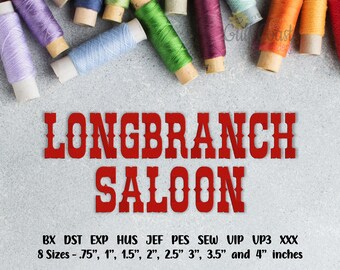 Western Machine Embroidery Font Monogram Alphabet, Western Embroidery Font, Pes Embroidery Font, BX Format Included 8 Sizes