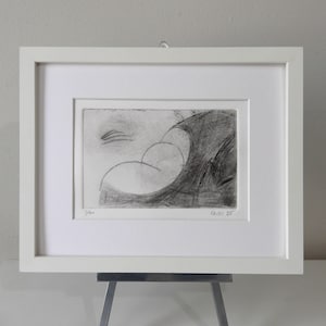 Celestial Event - Original Etching - Abstract Landscape, Modern Minimalist Cosmic Art Print