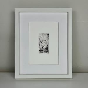 Abstract Dot Portrait - Original Etching - Modern Minimalist Intaglio Print | Contemporary Wall Art