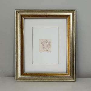 Metamorphosis: Dream-Inspired Portrait of a Girl - Etching, Limited Edition of 70, Small Collectible Fine Art Print