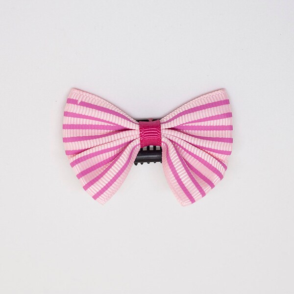 Striped grosgrain ribbon bow hair clip/ Non-slip hair clip/ Newborn hair bow/ Baby hairclip/ Infant hair clip/ Handmade