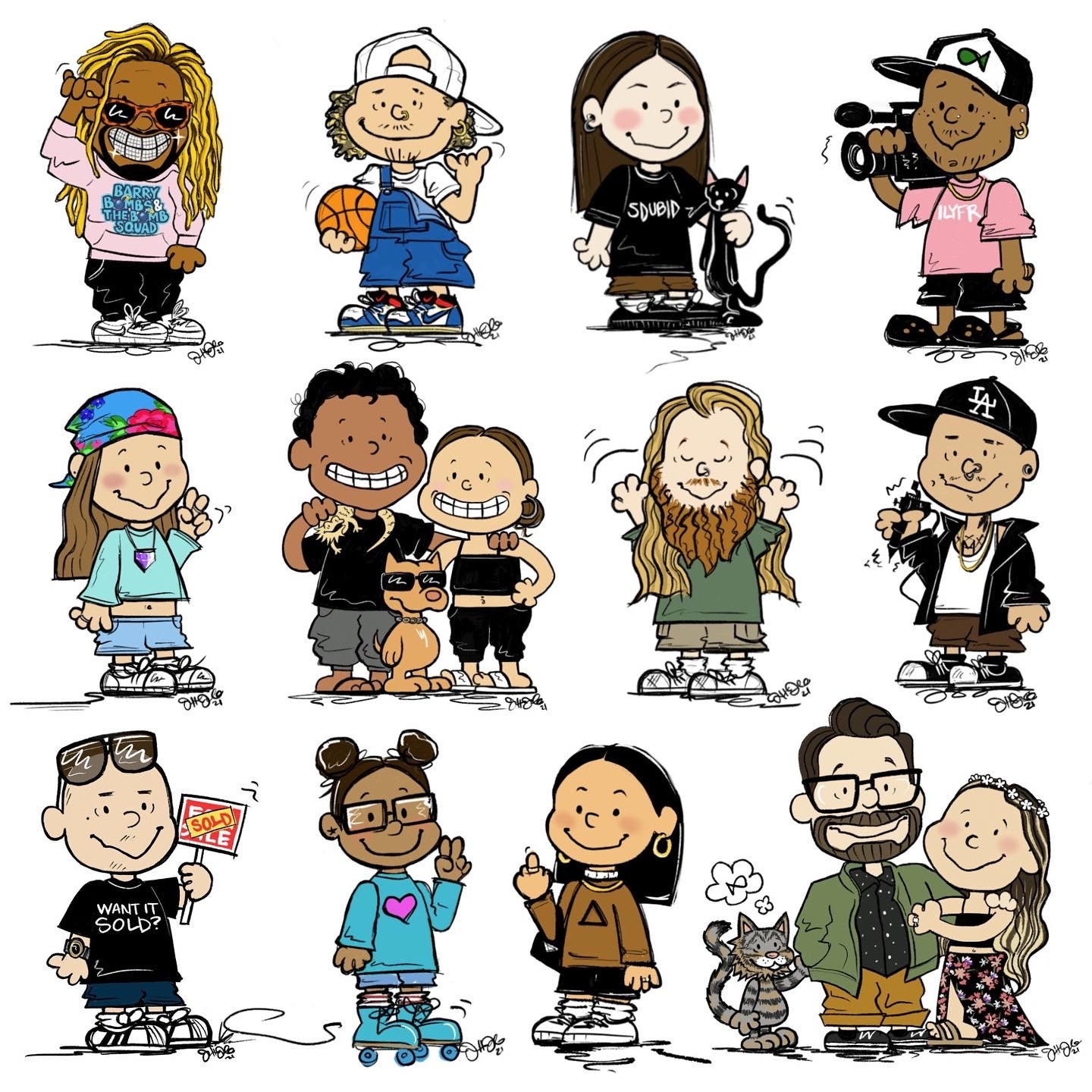 Caricature Drawing From Photo Create Custom Drawn Peanuts Character