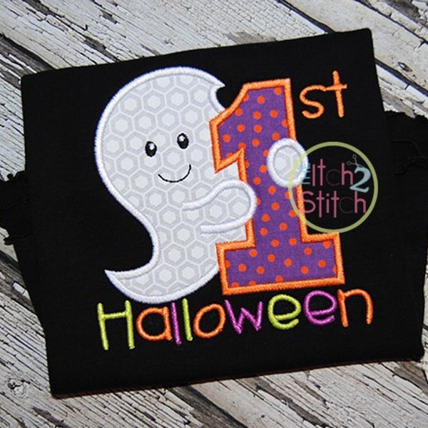 Personalized My First Halloween Ghost Applique Shirt and/or Bodysuit