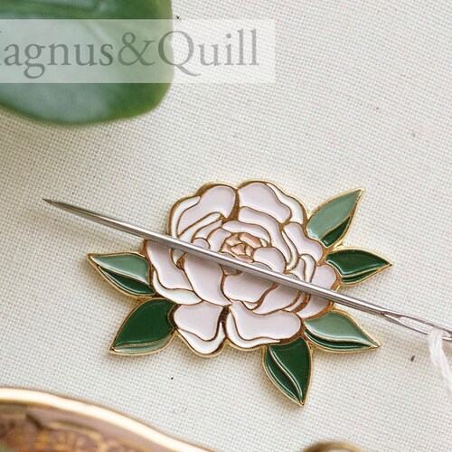 Needle Minder Pink Peony Needle Minder Enamel Needle Etsy
