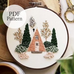 PDF Pattern 6 Spring Cabin Step By Step Beginner Embroidery Pattern With YouTube Tutorials image 4