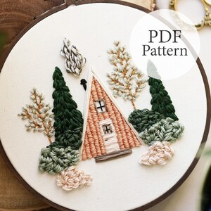 PDF Pattern 6 Spring Cabin Step By Step Beginner Embroidery Pattern With YouTube Tutorials image 2