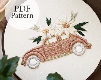 PDF Pattern - 6" Blush Beetle - Schritt für Schritt Anfänger Stickmuster mit YouTube Tutorials