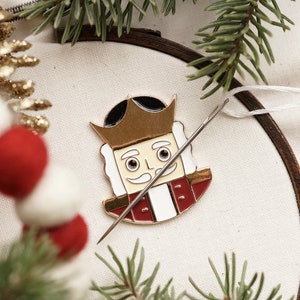 Needle Minder - Red Traditional Nutcracker Needle Minder - Enamel Needle Minder