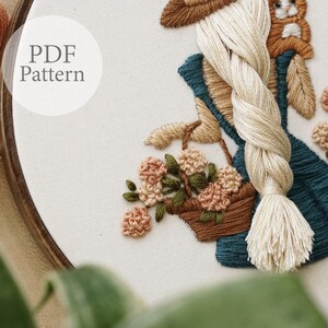 PDF Pattern - 6" Picking Wildflowers - Step by Step Beginner Embroidery ...