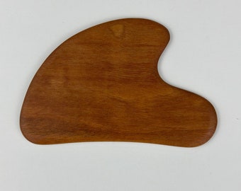 Lâmina de beleza Gua Sha em madeira maciça: ferramenta facial para drenagem linfática