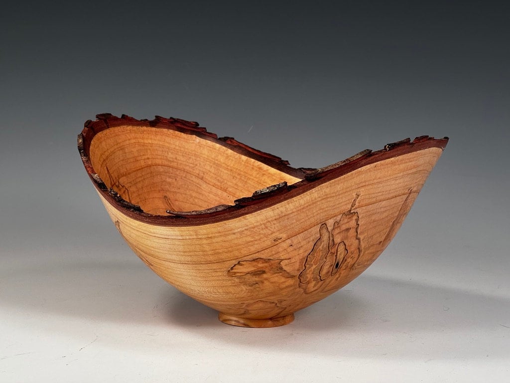 Live Edge Bowl Wood Turn Bowl Maple Live Edge Bowl Etsy