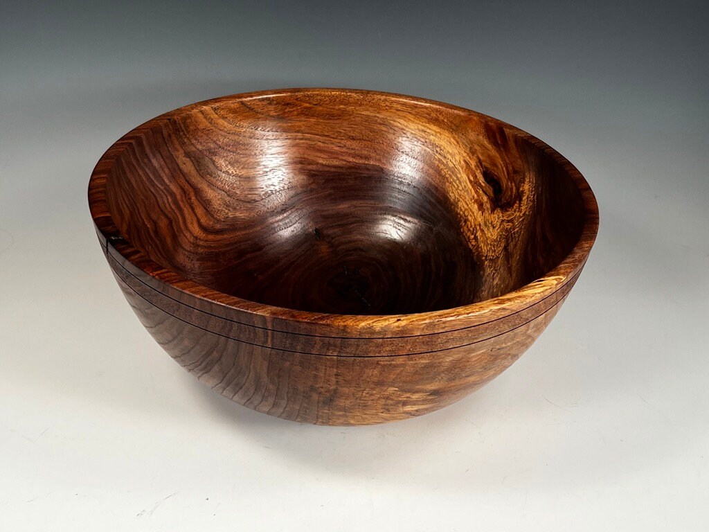 Salad Bowl Walnut Bowl Woodturning Bowl Etsy