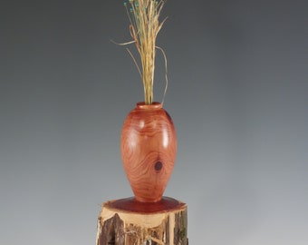 Bud Vase, Flower Vase, Weed Pot, Twig Pot, Wood Turn Vase, Dried Flowers, Wood Bowl, Hollow Form, Wood Turn Hollow Form