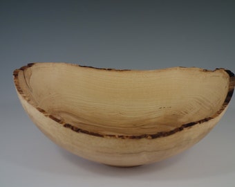 Woodturned Bowl, Salad Bowl, Ash Bowl, Wood Turn Bowl, Spalted Bowl, Ash Wood Turned Bowl, Lathe Turn Bowl, Wedding Gift, Wooden Bowl