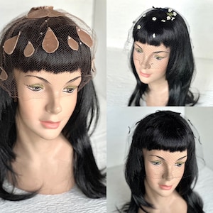 3 Whimsies | 1950s | Vintage Women’s Whimsy | Fascinator | Hair Accessories | Veils | Millinery Art | Vintage Fashion | Retro Style
