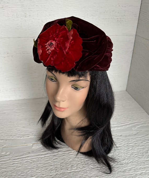 Women’s Vintage Hat | 1940s | Toque | Turban | Bu… - image 2