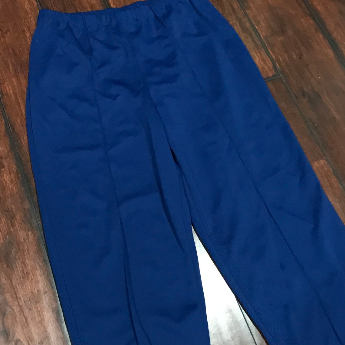 Vintage 80s 90s Blue High Rise Pants Womens 32P Polyester | Etsy